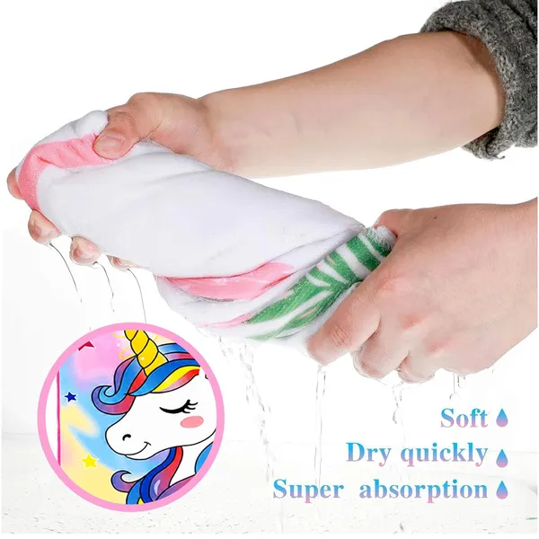 FAMNEST_JOYBOX_Unicorn_Cartoon_Kids_Bath_Towel_|_54x28_Inch_Soft_Quick_Dry_Beach_Pool_Towel_for_Boys_Girls_|_Lightweight_Skin-Friendly_Daily_Shower_Wrap