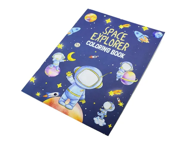 FAMNEST_JOYBOX_Space_Explorer_Coloring_Book_&_12_Rolling_Crayons_Set_for_Kids_Ages_4-8_|_Large_28x22cm_Art_Activity_Party_Favors_for_Boys_and_Girls_|_Children's_Drawing_Book_and_Crayons