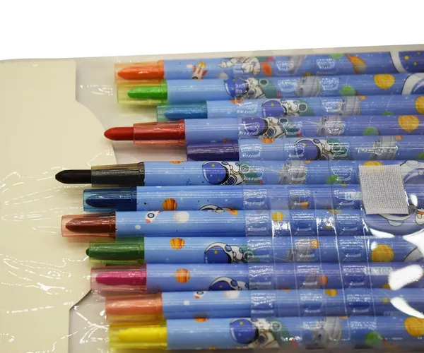FAMNEST_JOYBOX_Space_Explorer_Coloring_Book_&_12_Rolling_Crayons_Set_for_Kids_Ages_4-8_|_Large_28x22cm_Art_Activity_Party_Favors_for_Boys_and_Girls_|_Children's_Drawing_Book_and_Crayons