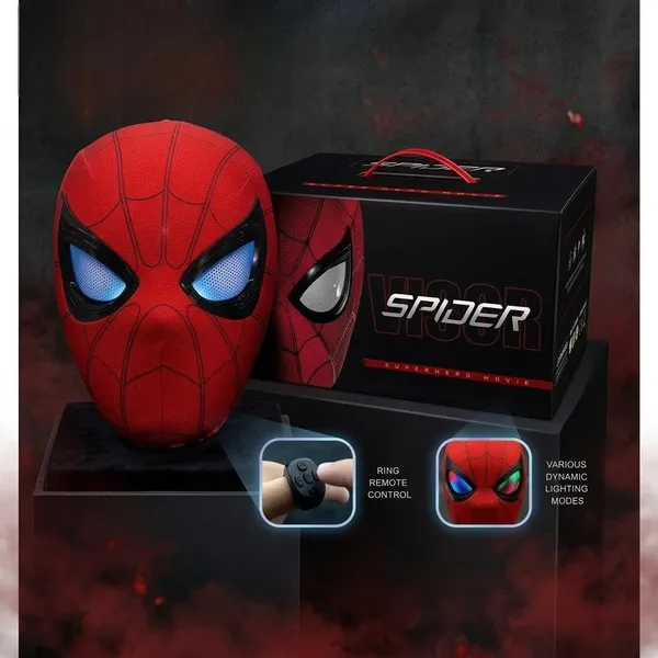 FAMNEST_JOYBOX_Superhero_Mask_with_Remote_Control_Ring_for_Kids_|_3D_Cosplay_Costume,_360_Full_Face_Cover,_Breathable_Dress_Up_Mask_for_Halloween_Party_|_Blink_Eye_Effect,_USB_Rechargeable