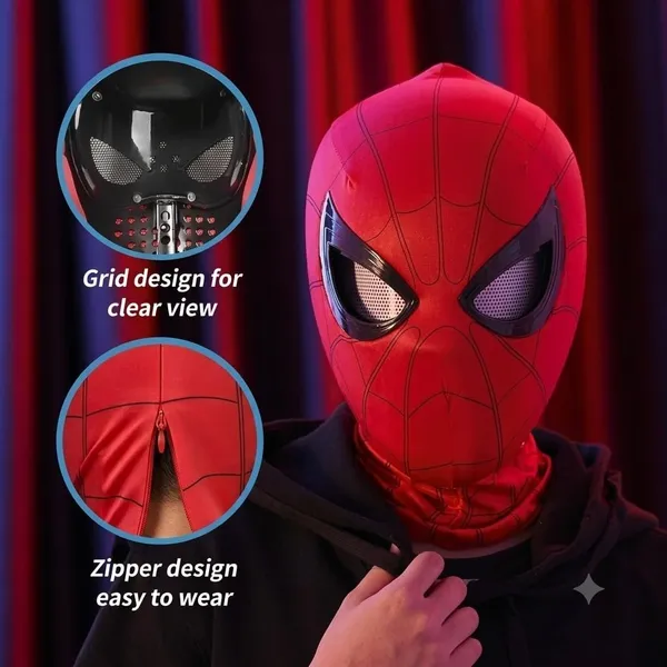 FAMNEST_JOYBOX_Superhero_Mask_with_Remote_Control_Ring_for_Kids_|_3D_Cosplay_Costume,_360_Full_Face_Cover,_Breathable_Dress_Up_Mask_for_Halloween_Party_|_Blink_Eye_Effect,_USB_Rechargeable