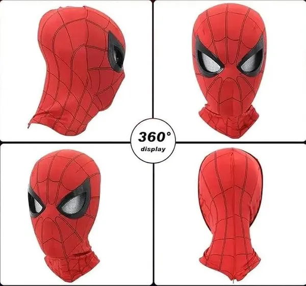 FAMNEST_JOYBOX_Superhero_Mask_with_Moving_Eyes_for_Kids_|_3D_Cosplay_Costume_360,_Full_Face_Cover_Breathable_Dress_Up_Mask_for_Halloween_Party,_Role_Play_|_Jaw-Controlled_Blink,_Reflective_Lenses