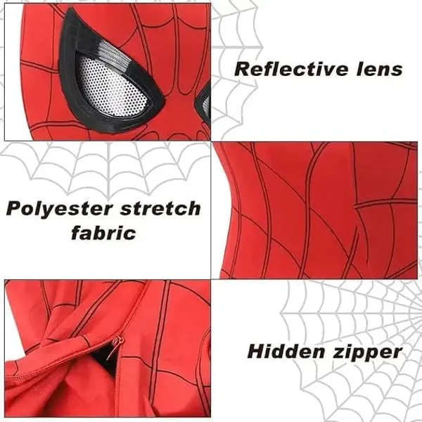 FAMNEST_JOYBOX_Superhero_Mask_with_Moving_Eyes_for_Kids_|_3D_Cosplay_Costume_360,_Full_Face_Cover_Breathable_Dress_Up_Mask_for_Halloween_Party,_Role_Play_|_Jaw-Controlled_Blink,_Reflective_Lenses