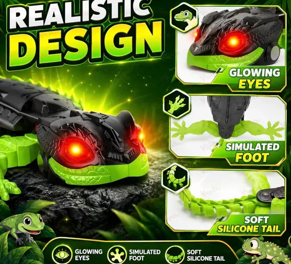 FAMNEST_JOYBOX_Wall_Climbing_Remote_Control_Gecko_Toy_for_Kids,_2.4GHz_RC_Lizard_with_Glowing_LED_Eyes,_Floor_&_Wall_Mode,_Climbs_Walls,_Glass_&_Ceiling,_USB_Rechargeable,_Gift_for_Boys_&_Girls