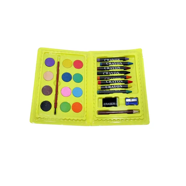 FAMNEST_JOYBOX_42-Piece_Kids_Art_Set_|_Complete_Coloring_Kit_with_Crayons_Watercolors_and_Color_Pencils_|_Portable_Pink_Drawing_Case_for_Boys_and_Girls