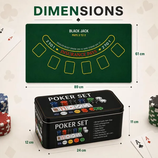 FAMNEST_JOYBOX_200_Pcs_Adult_Casino_Style_Poker_Chips_Set_with_Tin_Case|_2_Decks_of_Cards,_Dealer_Blind_Buttons,_36x24_Playing_Mat,_Texas_Holdem_Game