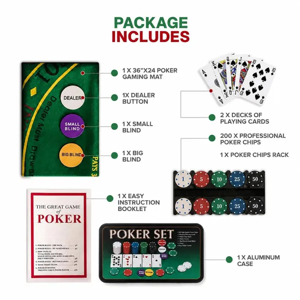 FAMNEST_JOYBOX_200_Pcs_Adult_Casino_Style_Poker_Chips_Set_with_Tin_Case|_2_Decks_of_Cards,_Dealer_Blind_Buttons,_36x24_Playing_Mat,_Texas_Holdem_Game