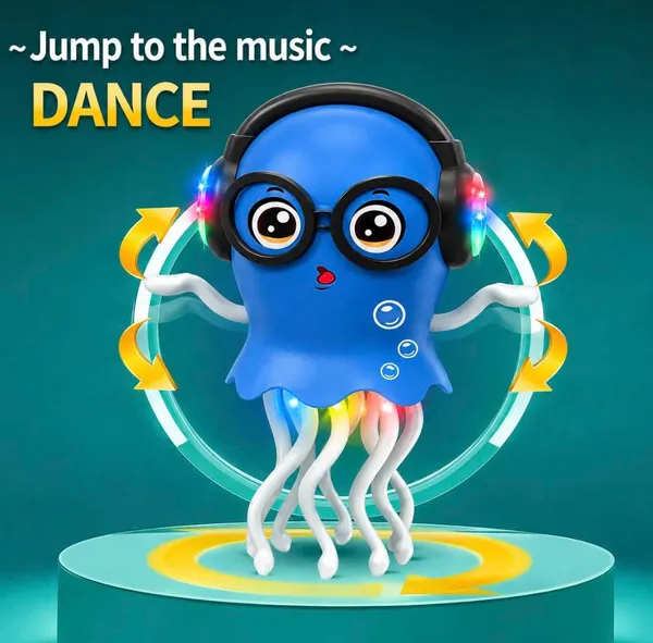 FAMNEST_JOYBOX_Dancing_Jellyfish_Toy_with_Light-up_Musical_Features,_360°_Rotating_Tentacles,_Musical_Toy_for_Kids_|_Dancing_Jelly_Fish_|_Fun_Toy_(Random_Colour,_Batteries_Not_Included)