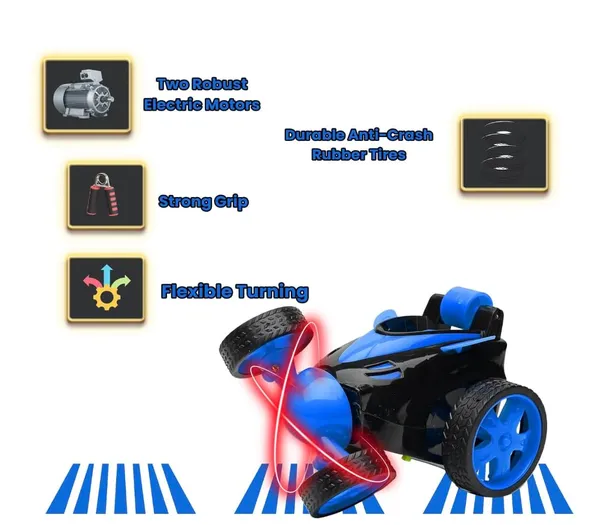 FAMNEST_JOYBOX_RC_Stunt_Car_360_Degree_Rotating_Double_Sided_Flip_Drift_Blue