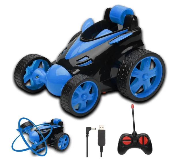 FAMNEST_JOYBOX_RC_Stunt_Car_360_Degree_Rotating_Double_Sided_Flip_Drift_Blue