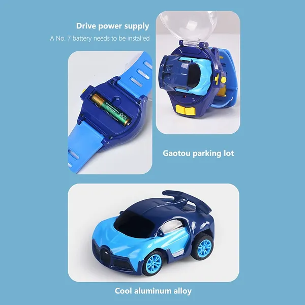 FAMNEST_JOYBOX_Mini_Remote_Control_Car_Watch_Toy_2.4GHz_Wrist_Racing_RC_Car_with_Dustproof_Cover_USB_Charging_Interactive_Game_Gift_for_Boys_Girls_Black