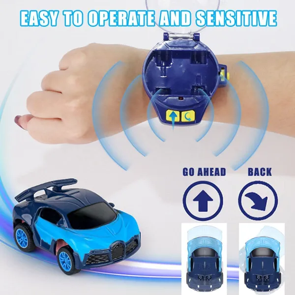 FAMNEST_JOYBOX_Mini_Remote_Control_Car_Watch_Toy_2.4GHz_Wrist_Racing_RC_Car_with_Dustproof_Cover_USB_Charging_Interactive_Game_Gift_for_Boys_Girls_Black