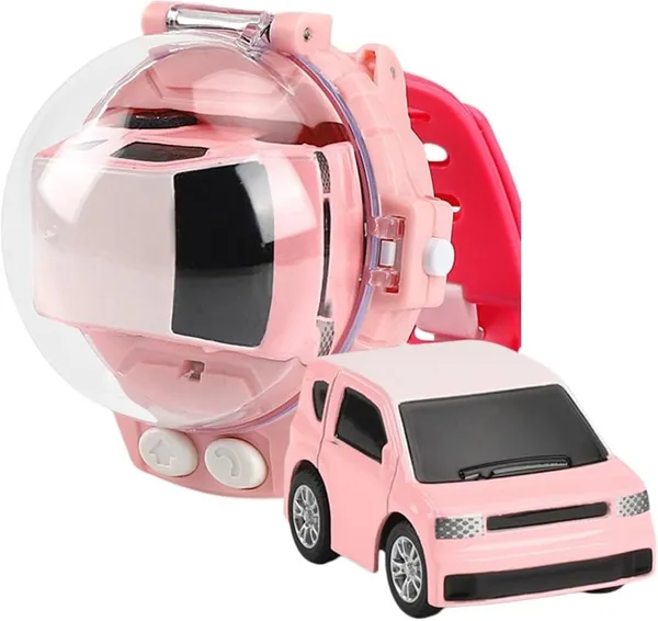 FAMNEST_JOYBOX_Mini_Remote_Control_Car_Watch_Toys,_2.4GHz_RC_Wrist_Racing_SUV_Pink_Car_with_Dustproof_Cover,_USB_Charging_Interactive_Gift_for_Boys_Girls_Kids