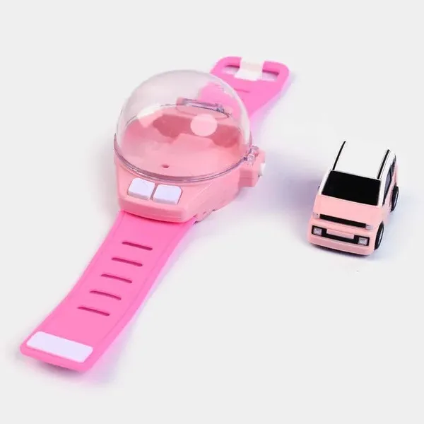 FAMNEST_JOYBOX_Mini_Remote_Control_Car_Watch_Toys,_2.4GHz_RC_Wrist_Racing_SUV_Pink_Car_with_Dustproof_Cover,_USB_Charging_Interactive_Gift_for_Boys_Girls_Kids