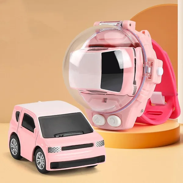 FAMNEST_JOYBOX_Mini_Remote_Control_Car_Watch_Toys,_2.4GHz_RC_Wrist_Racing_SUV_Pink_Car_with_Dustproof_Cover,_USB_Charging_Interactive_Gift_for_Boys_Girls_Kids