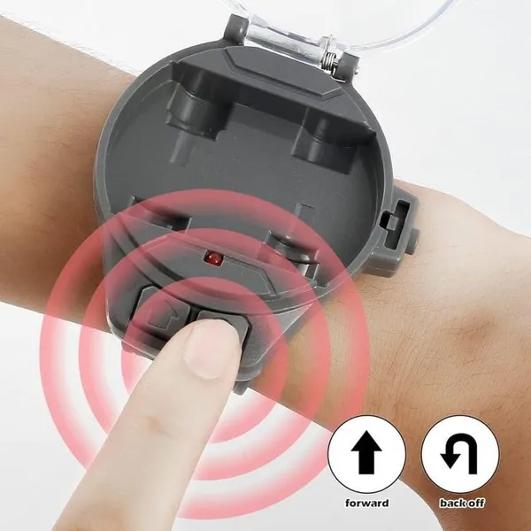 FAMNEST_JOYBOX_Mini_Remote_Control_Car_Watch_Toys_2.4GHz_RC_Wrist_Racing_Car_Toy_with_Dustproof_Cover_USB_Charging_Interactive_Gift_for_Boys_Girls_White