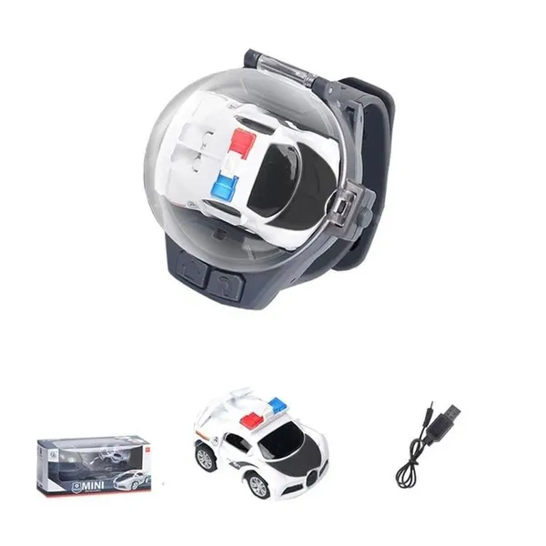 FAMNEST_JOYBOX_Mini_Remote_Control_Car_Watch_Toys_2.4GHz_RC_Wrist_Racing_Car_Toy_with_Dustproof_Cover_USB_Charging_Interactive_Gift_for_Boys_Girls_White