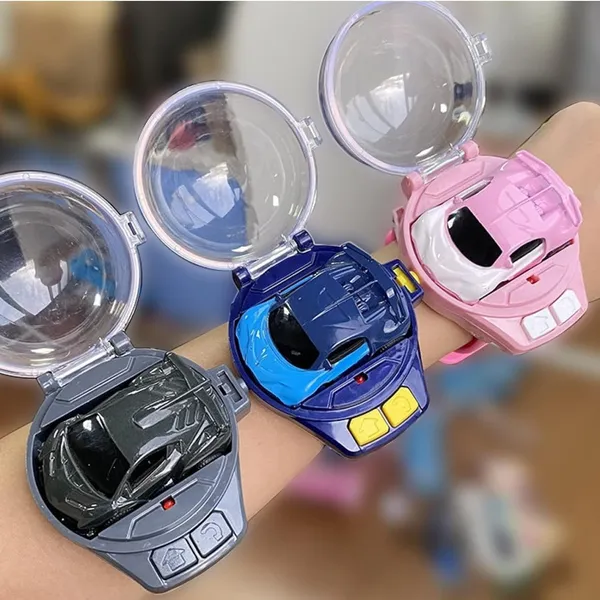 FAMNEST_JOYBOX_Mini_Remote_Control_Car_Watch_Toy_2.4GHz_RC_Wrist_Racing_Car_(Pink)_with_Dustproof_Cover_USB_Charging_Interactive_Gift_for_Boys_Girls_Kids