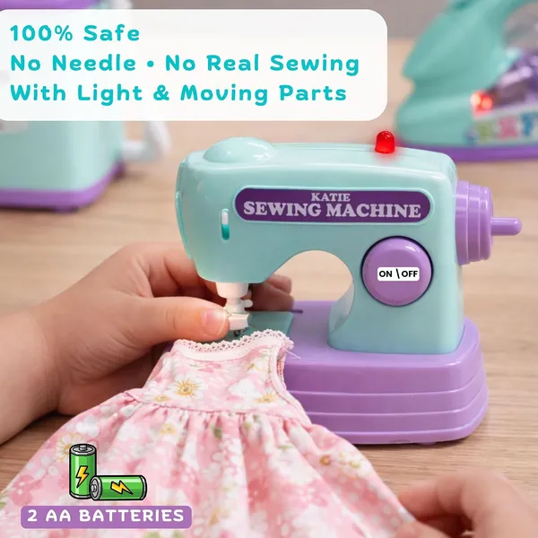 FAMNEST_JOYBOX_Pretend_Play_4-in-1_Household_Toy_Set_Mini_Washing_Machine_Hair_Dryer_Sewing_Machine_Iron_Battery_Operated_Role_Play_Kids_Boys_Girls_3+