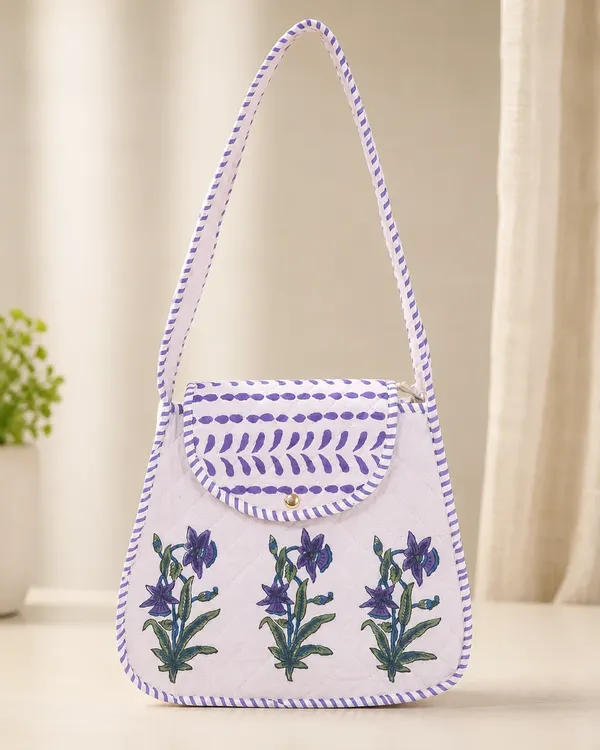 White_Quilted_Cotton_Lavender_Floral_Embroidered_Sling_Bag_For_Women