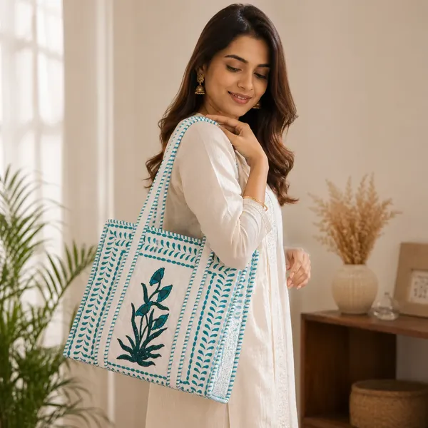 White_Quilted_Cotton_Embroidered_Tote_Bag_For_Women