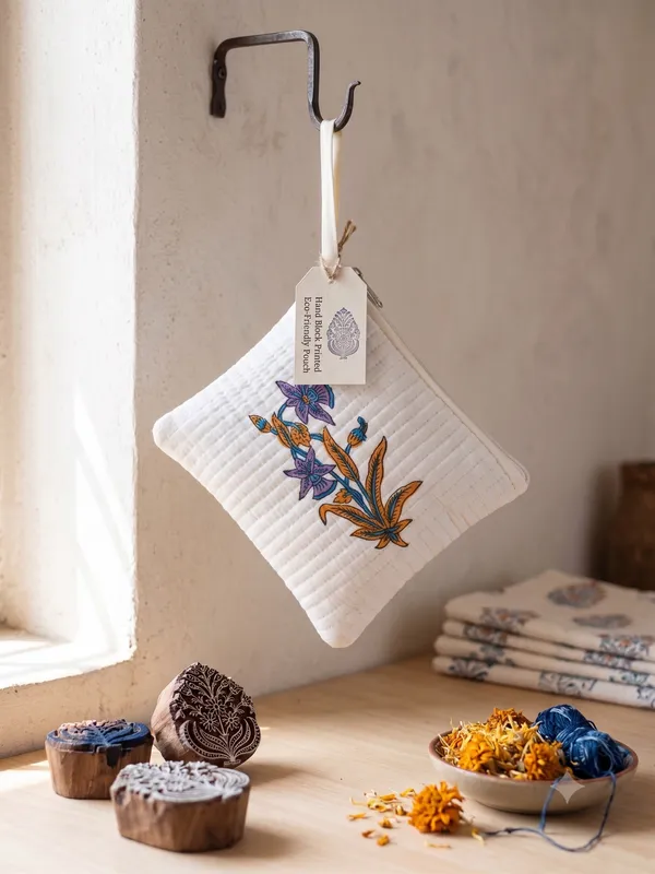 White_Quilted_Cotton_Multicolor_Floral_Embroidered_Cosmetic_Pouch