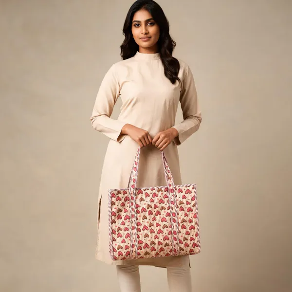 Cream_Quilted_Cotton_Heart_Print_Tote_Bag_For_Women