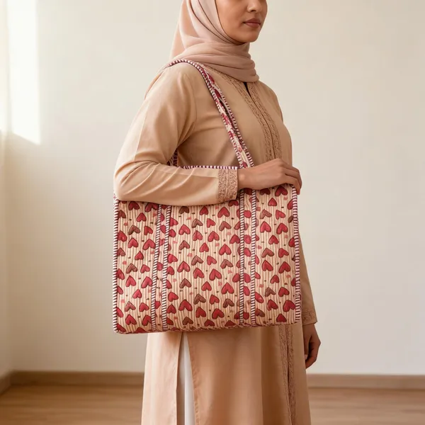 Cream_Quilted_Cotton_Heart_Print_Tote_Bag_For_Women