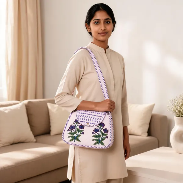 White_Quilted_Cotton_Purple_Floral_Embroidered_Sling_Bag_For_Women