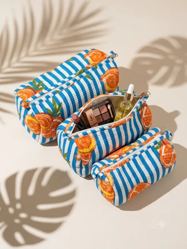 Sky_Blue_Cotton_Printed_Cosmetic_Pouch_Set_For_Women
