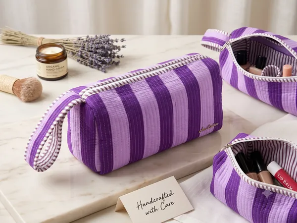 Purple_Quilted_Cotton_Striped_Cosmetic_Pouch_For_Women