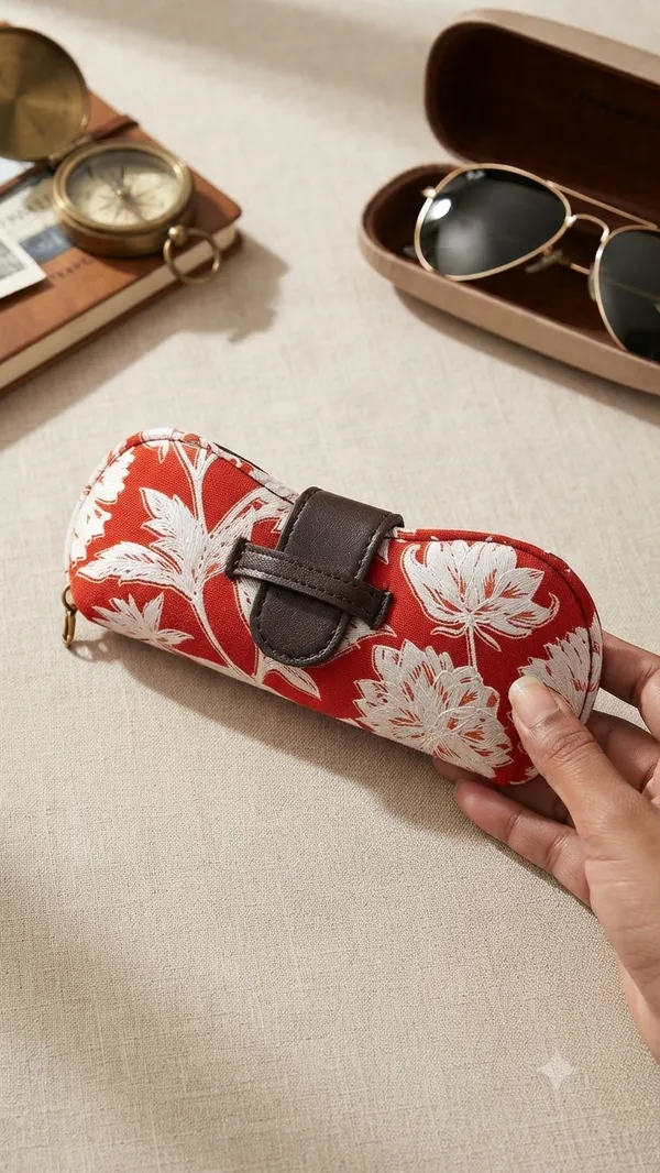 Red_Cotton_Floral_Print_Sunglasses_Case