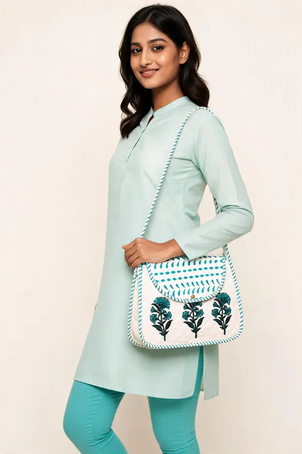 White_Quilted_Cotton_Floral_Embroidered_Crossbody_Sling_Bag_For_Women