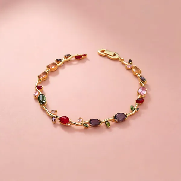 Multi_Color_Tulip_Bracelet_With_Stylish_Floral_Pattern_And_Beautiful_Traditional_Accessory_Look_-_Multi