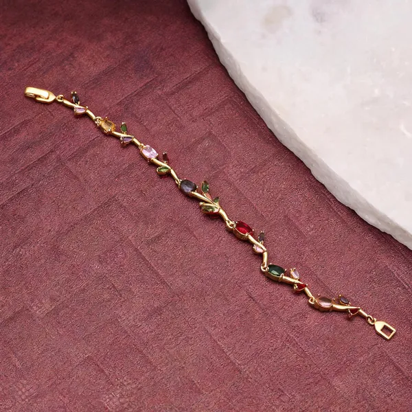 Multi_Color_Tulip_Bracelet_With_Stylish_Floral_Pattern_And_Beautiful_Traditional_Accessory_Look_-_Multi