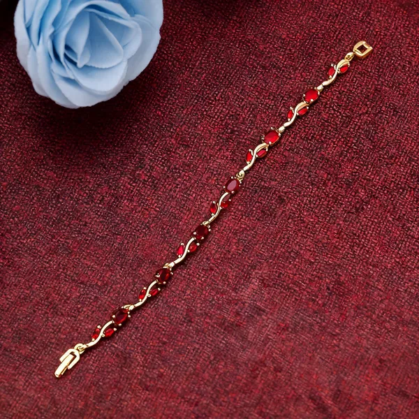 Red_Color_Tulip_Bracelet_Crafted_With_Attractive_Designer_Style_For_Festive_And_Casual_Wear_-_Red