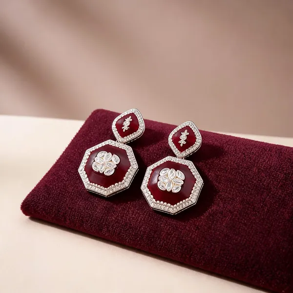Red_Color_Kundan_Earrings_Featuring_Stylish_Modern_Jewelry_Collection_For_Girls_-_Red