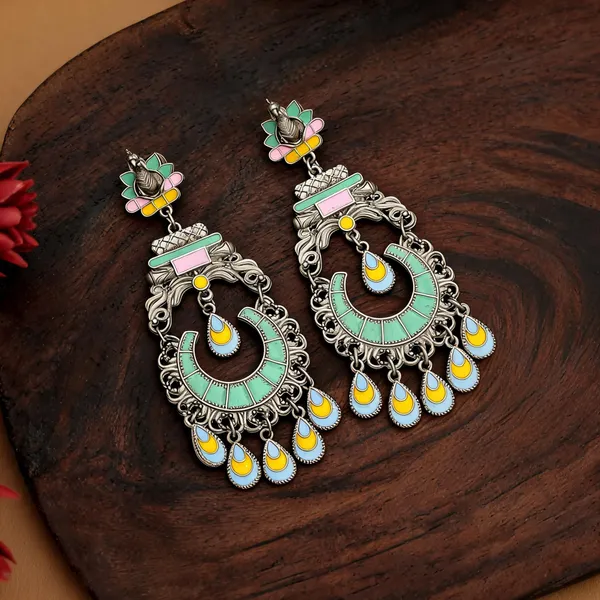 Rama_Green_Color_Meena_Work_Oxidised_Earrings_Traditional_Festive_Jewelry_-_Rama_Green