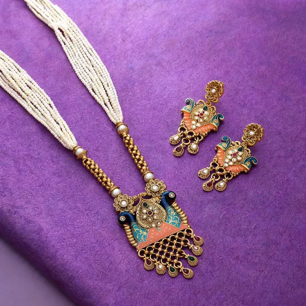 Multi_Color_Meena_Work_Matte_Gold_Necklace_Set_Traditional_Ethnic_Party_Wear_Jewelry_-_Multi