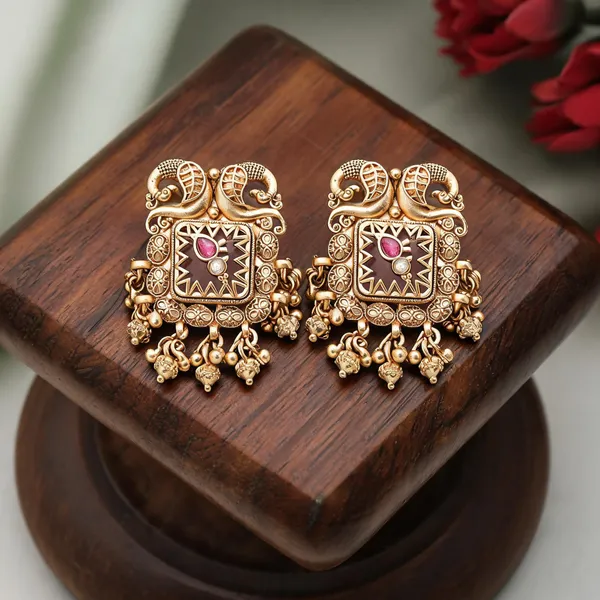 Pink_Color_Matte_Gold_Rings_Created_For_Stylish_Women_Who_Love_Ethnic_Accessories_-_Pink