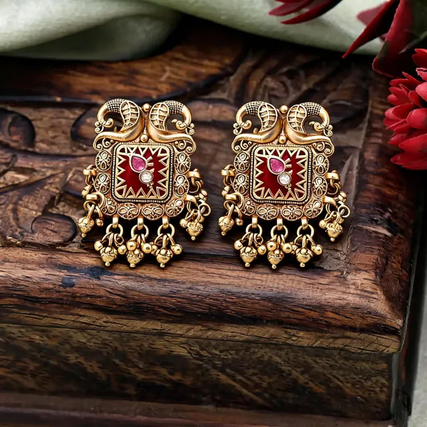Red_Color_Matte_Gold_Rings_Featuring_Traditional_Motifs_And_Long_Lasting_Matte_Finish_-_Red