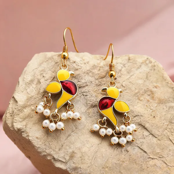 Yellow_Color_Meenakari_Earrings_Created_To_Brighten_Festive_Attire_With_Traditional_Charm_-_Yellow_-_Pack_Of_3