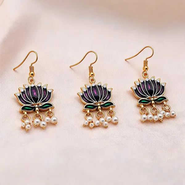Elegant_Purple_Color_Meenakari_Earrings_With_Traditional_Handcrafted_Ethnic_Party_Wear_Design_-_Purple_-_Pack_Of_3