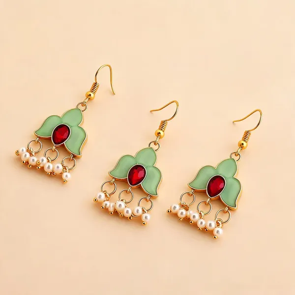 Pista_Green_Color_Meenakari_Earrings_Featuring_Soothing_Enamel_Traditional_Design_-_Pista_Green_-_Pack_Of_3