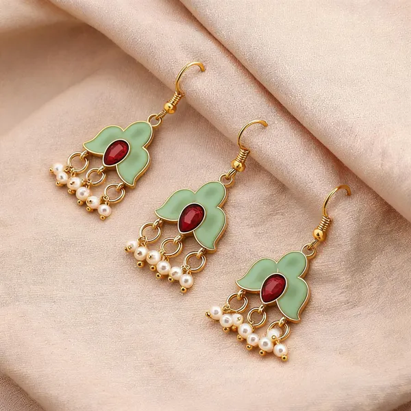 Pista_Green_Color_Meenakari_Earrings_Featuring_Soothing_Enamel_Traditional_Design_-_Pista_Green_-_Pack_Of_3
