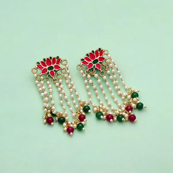 Beautiful_Rani_&_Green_Color_Meenakari_Earrings_With_Elegant_Festive_Artwork_-_Rani_&_Green