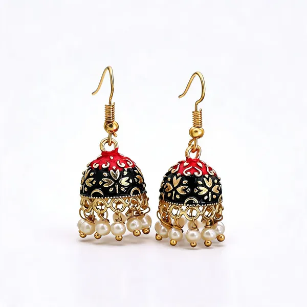 Black_Color_Mint_Meena_Earrings_Featuring_Attractive_Traditional_Designer_Jewelry_Style_-_Black_-_Pack_Of_2