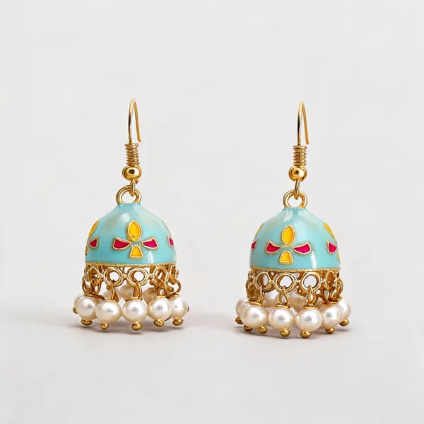Sky_Blue_Color_Meenakari_Earrings_Crafted_With_Elegant_Festive_Style_-_Sky_Blue_-_Pack_Of_2
