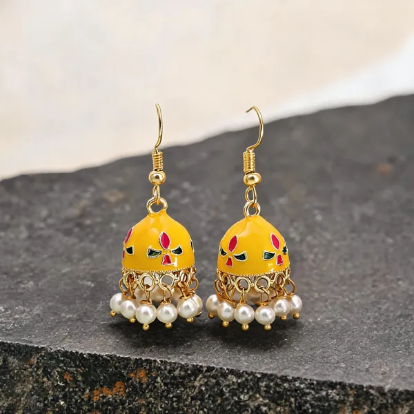 Yellow_Color_Meenakari_Earrings_With_Royal_Ethnic_Handmade_Jewelry_Look_-_Yellow_-_Pack_Of_2