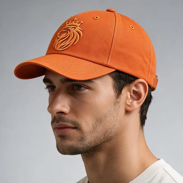 Orange_Cotton_Cap_For_Men